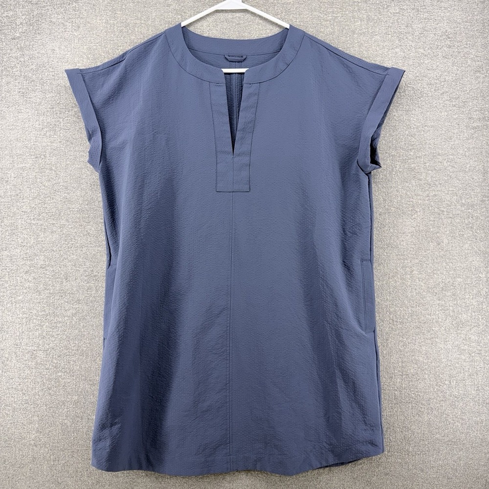 Vineyard Vines Performance Dress Women Size Large Blue Sleeveless Pocket Casual